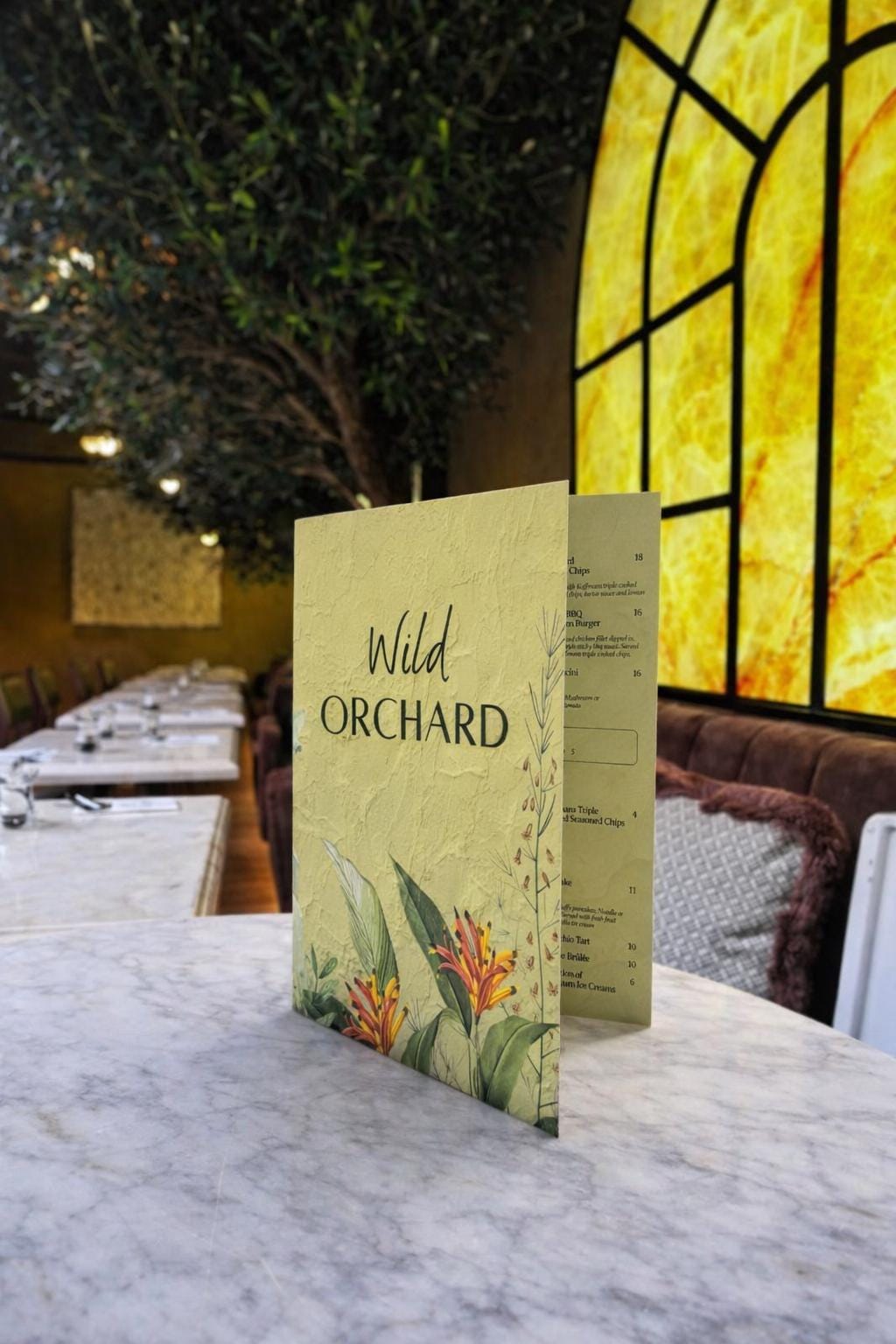 A3 Half-Fold Personalised Café and Restaurant Menu