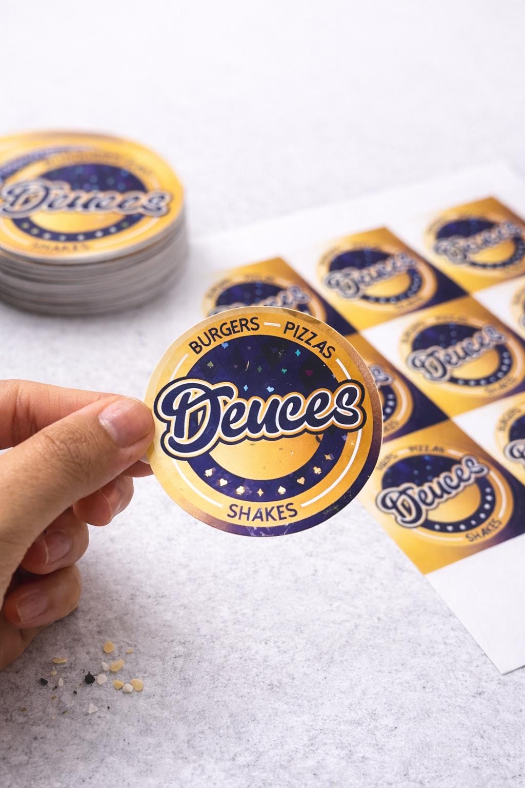 Round Custom Logo Stickers for Food Packaging