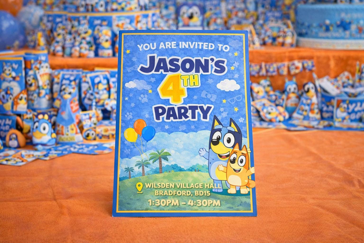 Bluey Editable Children's Birthday Party Invitation