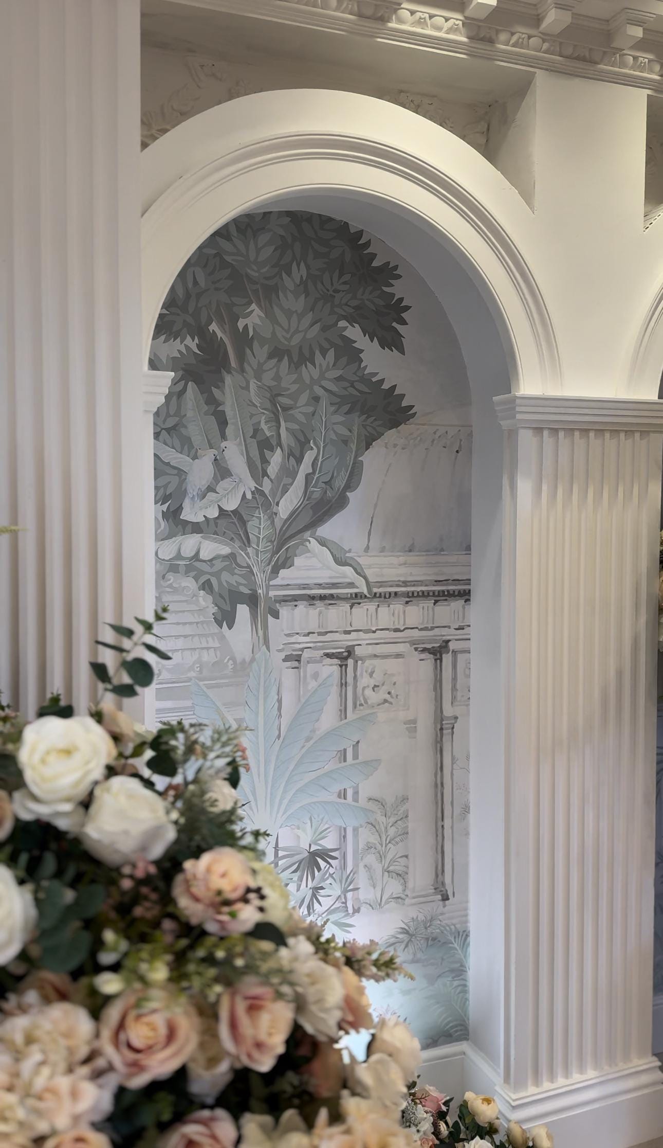 Classical European Landscape Arched Canvas Wall Mural