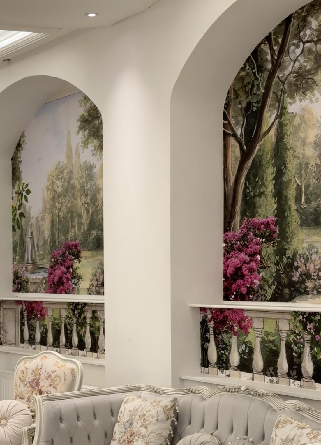 Vintage French Garden Landscape Canvas Wall Art