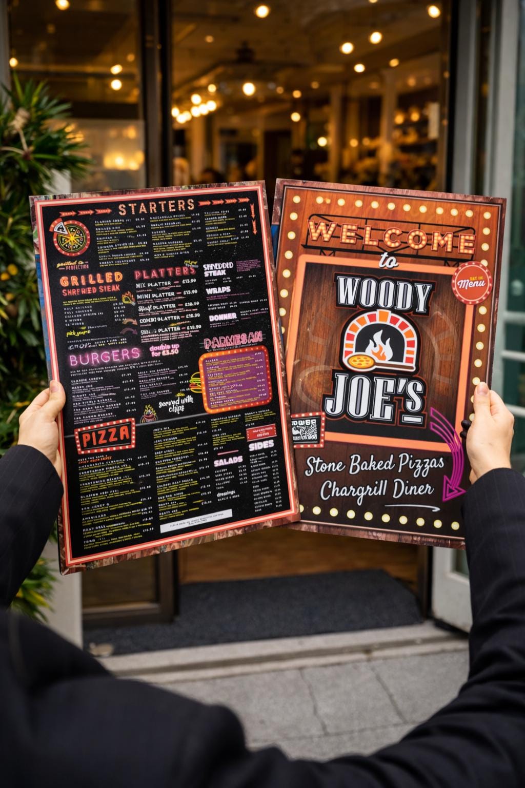 Double-Sided Foamex Café and Takeaway Menu Board