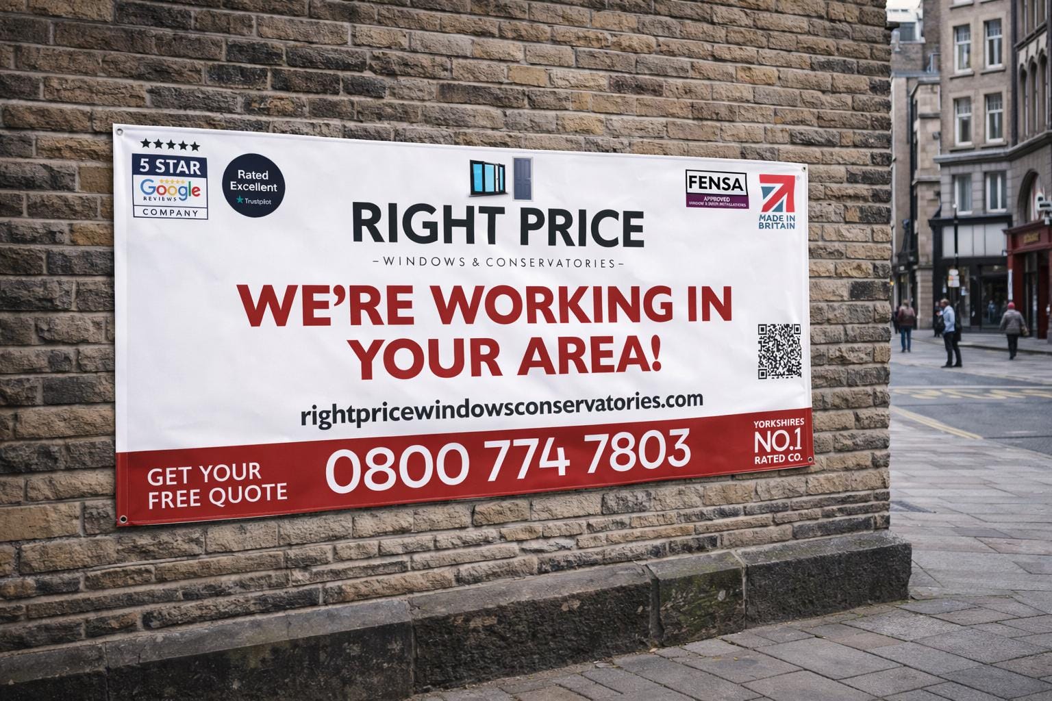 Working in Your Area Trade Advertising PVC Banner