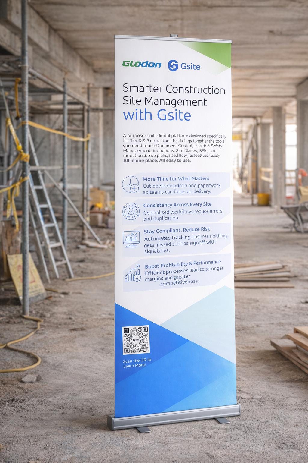 Construction Company Roll-Up Advertising Banner